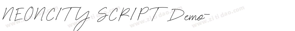 NEONCITY SCRIPT Demo字体转换
